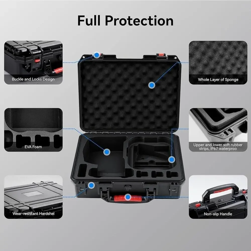 Hard Case for DJI Avata 2 Drone/Fly Smart Combo (for DJI Goggles N3, CASE ONLY)